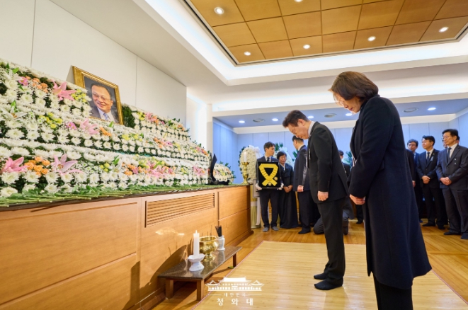 이재명 대통령과 김혜경 여사, 이해찬 전 총리 조문