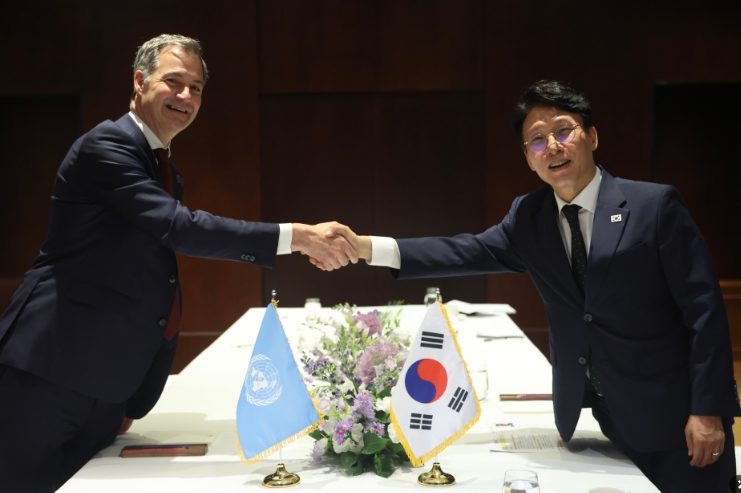 김민석 총리, 더 크루 UNDP 총재 접견