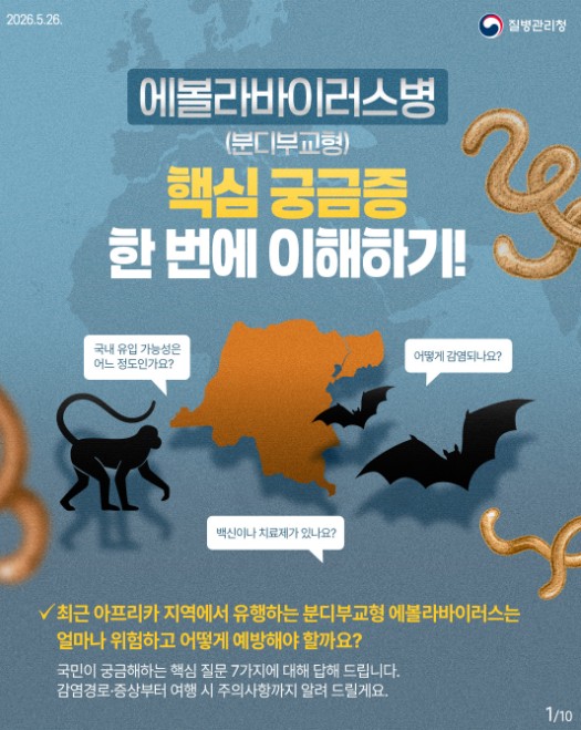 질병청, 에볼라 유행지역 검역 관리 강화 및 의료기관 안내 실시