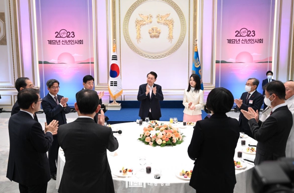 尹대통령, 2023년 경제계 신년인사회 참석
