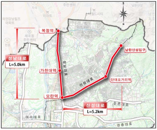 국토부, "‘성남~복정 광역 BRT,’ 2025년부터 운행"