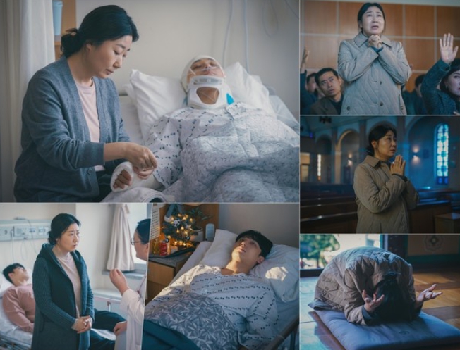 '나쁜엄마' 라미란, 이도현 교통사고 후 병원에서 포착! 세상 모든 신에게 바치는 간절한 기도