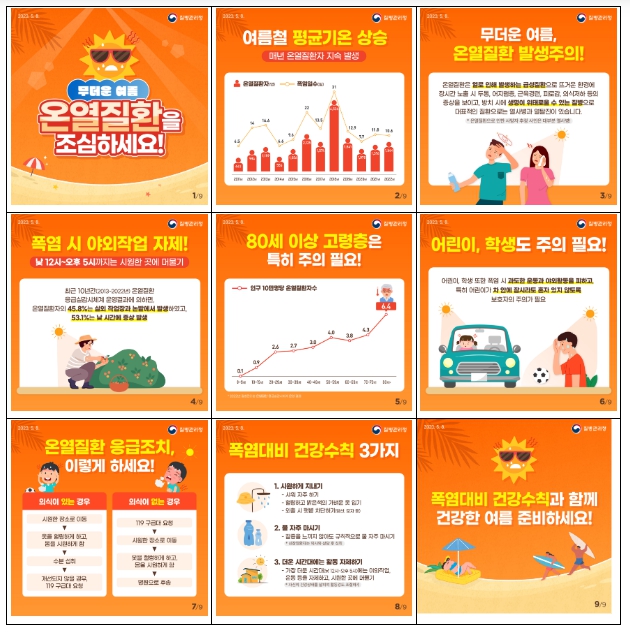질병관리청, 주말 낮 기온 30℃ 이상 더위, 건강수칙 준수 당부