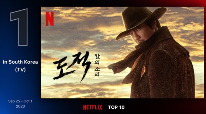 독보적 ‘K-액션’ 김남길의 ‘도적: 칼의 소리’, 韓 넷플릭스 1위! 글로벌 2위!