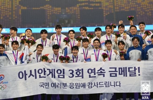 ‘조영욱 역전 결승골’ 황선홍호, 일본 꺾고 AG 3연패