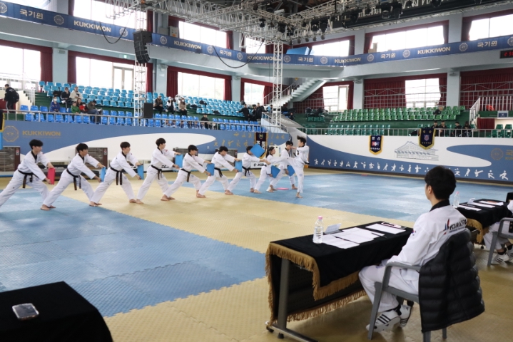 국기원 태권도시범단, 상근 단원 평정 실시