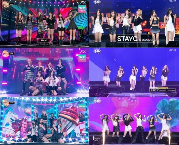 스테이씨, '골든 웨이브 대만→'뮤뱅 인 벨기에' 출격…매 무대가 킬링 파트! 글로벌 '대세' 증명