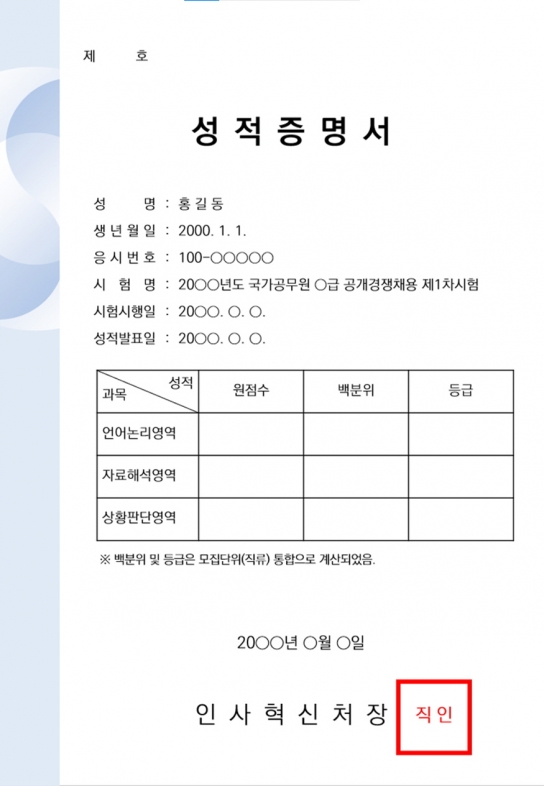 내년부터 공직적격성평가 성적증명서 발급…취업·진학 등에 활용