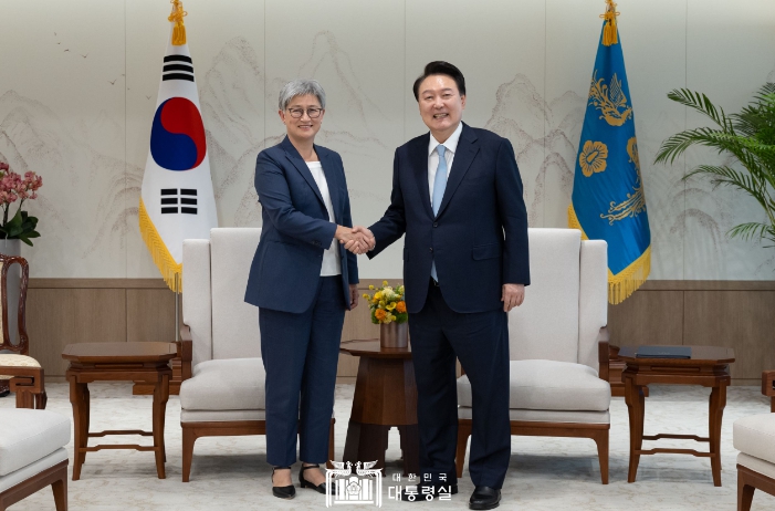 尹 대통령, 호주 외교장관 접견