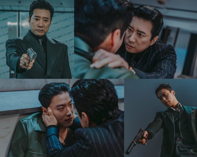 '유어 아너' 김명민-허남준, 엇갈리는 부자(父子)의 시선! 죽은 아들, 그리고 동생의 죽음에 폭주하는 또 다른 아들!