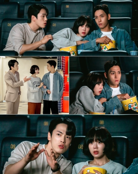 '다리미 패밀리' 김정현-금새록-최태준, 영화관 데이트(?) 포착! 삼각관계 돌입하나?