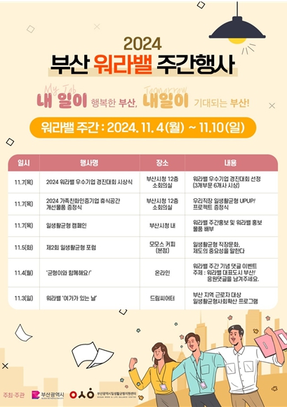 부산시, '2024년 부산 워라밸 주간' 운영