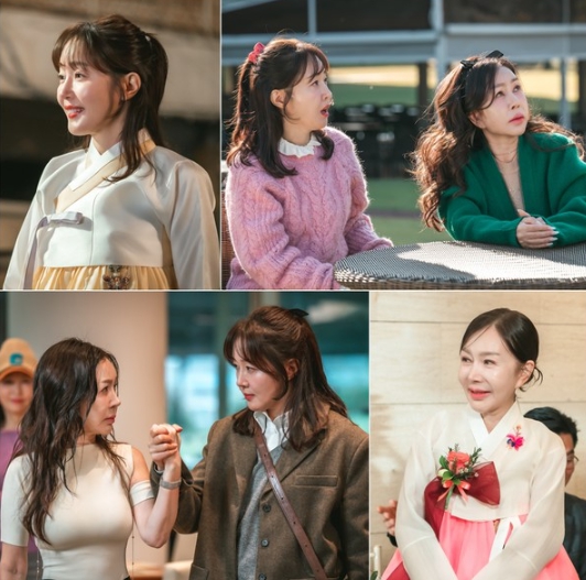 '독수리 5형제를 부탁해!' 엄지원X박준금, 친구 같은 모녀 케미! 아름다운 한복 자태에 시선 강탈